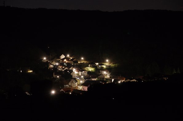 Blick auf das nächtliche Eiweiler bei Nacht 2019