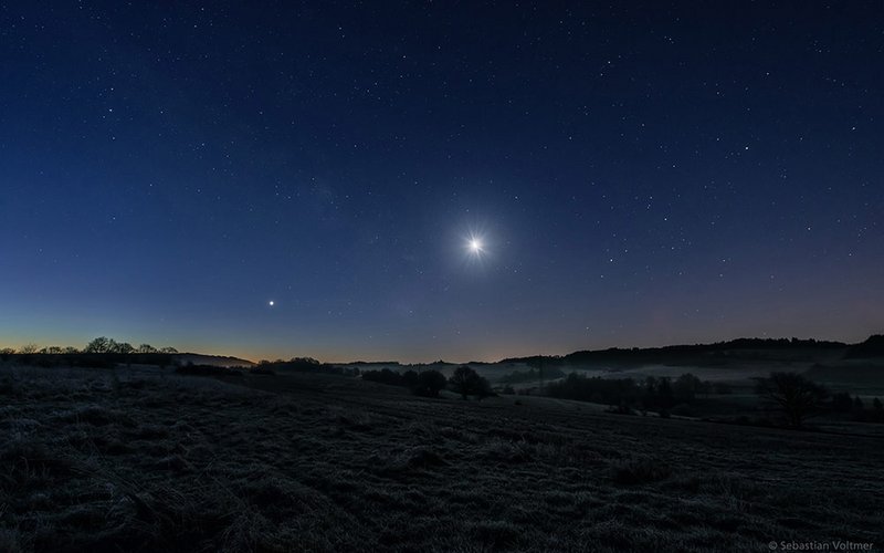 Blick auf den Nachthimmel in Mosberg Richweile