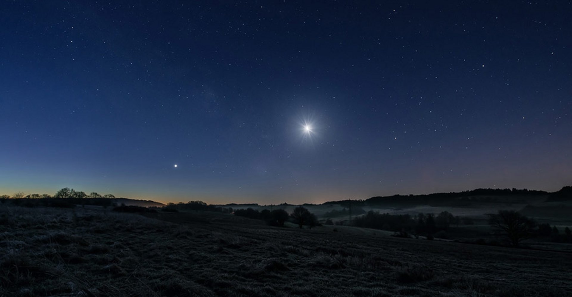 Blick auf den Nachthimmel in Mosberg Richweile